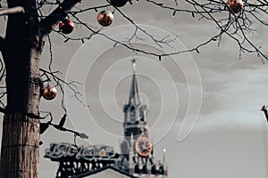 View of the Kremlin on Red Square in Moscow