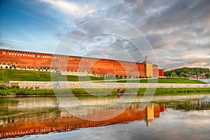 View of the Kremlin wall in Smolensk