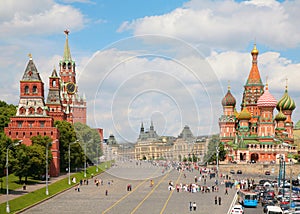 View of Kremlin and St. Basil's cathedral