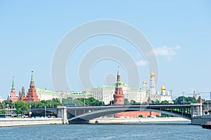 View of the Kremlin on a summer day, Moscow