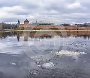 View of the Kremlin in Veliky Novgorod from the Volkhov River