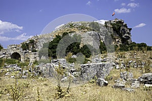 View from the Kremna Ancient City in Bucak, Burdur - Turkey