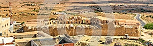 View of Ksar Ouled Boujlida at Ksour Jlidet village in South Tunisia