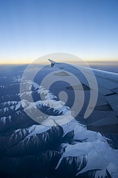 VIEW OF KUNLUN MOUNTAIN ON THE AIRCRAFT