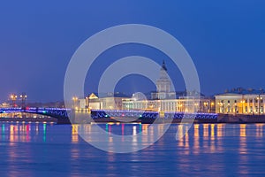 View of the Kunstkamera across the river Neva.