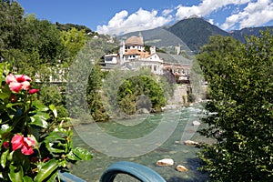 View on the Kurhaus in Merano, South Tyrol, Italy