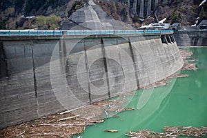 The view of Kurobe Dam. Toyama Prefecture, Japan.