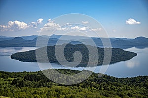 View on Kussharo Lake from the scenic Bihoro Pass road