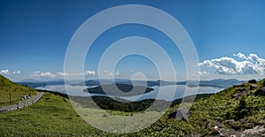 View on Kussharo Lake from the scenic Bihoro Pass road