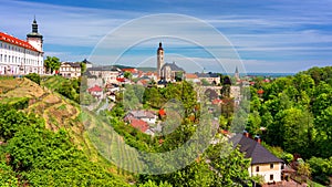 View of Kutna Hora with Saint Barbara`s Church that is a UNESCO world heritage site, Czech Republic. Historic center of Kutna Hor