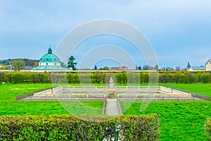 View of the Kvetna zahrada garden in Kromeriz enlisted as the unesco world heritage site....IMAGE