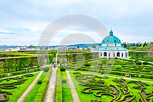 View of the Kvetna zahrada garden in Kromeriz enlisted as the unesco world heritage site....IMAGE