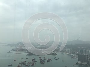 The view of Kwai Tsing Container Terminal photo