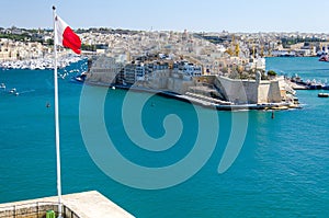 L-Isla peninsula, port and Grand Harbor of Valletta, Malta photo
