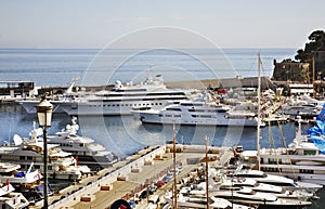 View of La Condamine district. Principality of Monaco