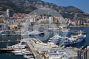 View of La Condamine ward and Port Hercules in Monaco photo