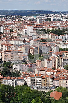 View of la Croix Rousse in Lyon photo