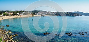 View of La Fosca beach in Palamos, Catalonia, Spain