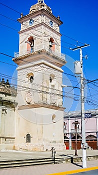 View of La Merced Church dating from 1534 in the colonial city of Granada, Nicaragua, Central America