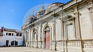 View of La Merced Church dating from 1534 in the colonial city of Granada, Nicaragua, Central America