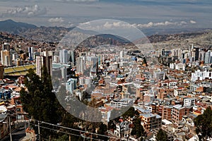 The view of La Paz, Bolivia photo