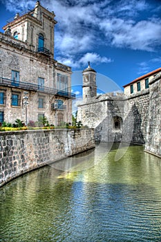 View of La Real Fuerza historical fortress in Havana, Cuba