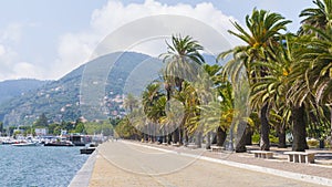 View of La Spezia: The Costantino Morin walk and the Thaon di Revel quay