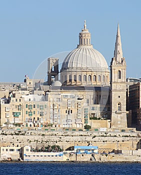View of La Valletta from Sliema Malta