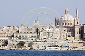 View of La Valletta from Sliema Malta