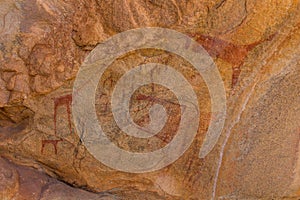 View of Laas Geel rock paintings, Somalila