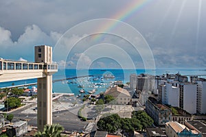 View of the Lacerda Elevator in Salvador Bahia Brazil