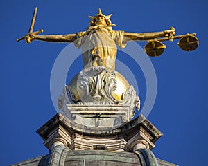 Lady Justice Statue at the Old Bailey photo