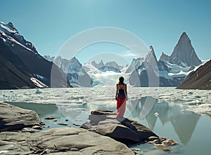 View of the Lago Del Desierto in Argentina photo