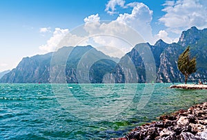 View of Lago Di Garda coastline