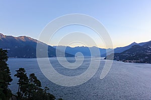 View of Lake Como and Bellagio Town