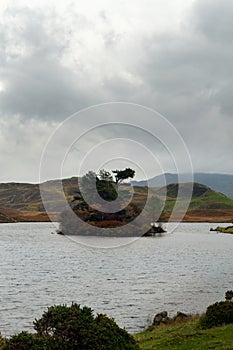 View of lake Cregennan in gwynedd, Wales