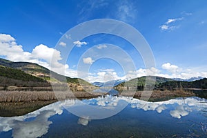 Lake Doxa at Feneos in western Corinthia, Greece photo