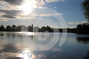 A view of the Lake at Ellesmere in the early morning