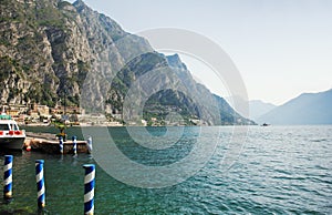 View of Lake Garda from Limone sul Garda town