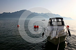 View of the Lake Geneva in Switzerland
