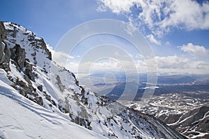 A view of the lake Hovsgol from the top of mount Munch-Sardyk.