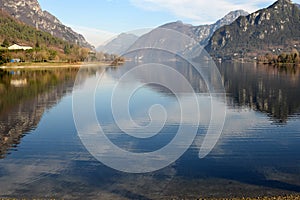 A view of Lake Idro in the mountains of the Valle Sabbia - Brescia