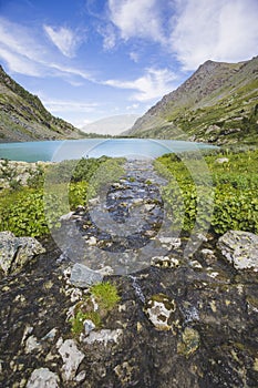 View of the lake Kuiguk. Altai Mountains, Russia