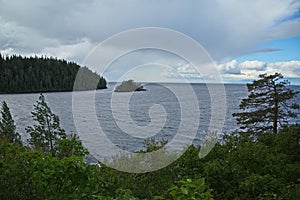 View of Lake Ladoga before the rain.