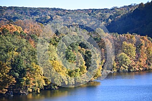 View of Lake Lillinonah from Lovers Leap State Park in New Milford, Connecticut