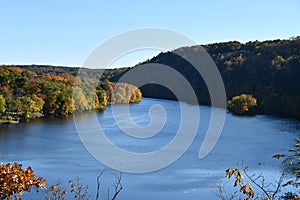 View of Lake Lillinonah from Lovers Leap State Park in New Milford, Connecticut