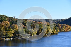 View of Lake Lillinonah from Lovers Leap State Park in New Milford, Connecticut