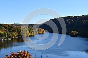 View of Lake Lillinonah from Lovers Leap State Park in New Milford, Connecticut