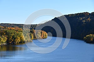 View of Lake Lillinonah from Lovers Leap State Park in New Milford, Connecticut