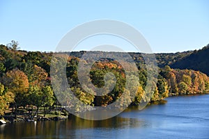 View of Lake Lillinonah from Lovers Leap State Park in New Milford, Connecticut